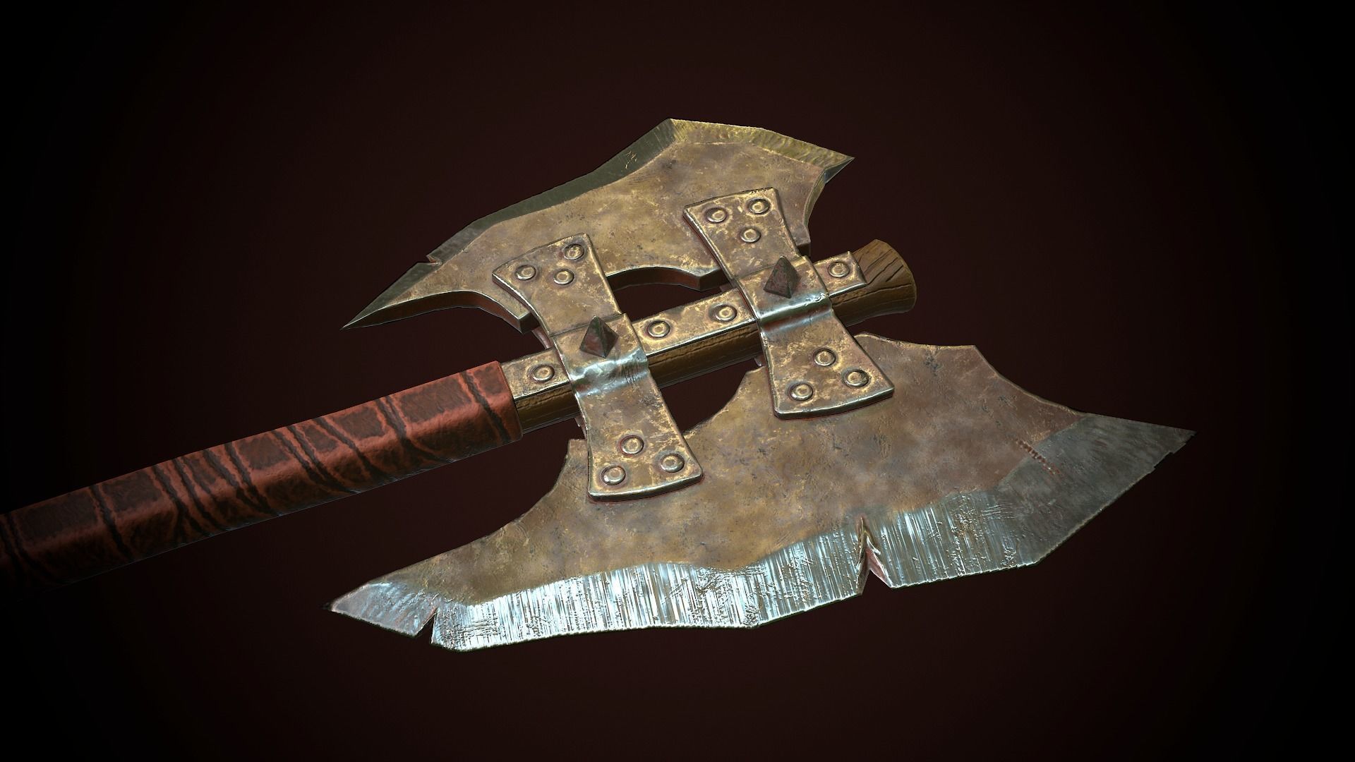 3D model Orcish Axe VR / AR / low-poly | CGTrader