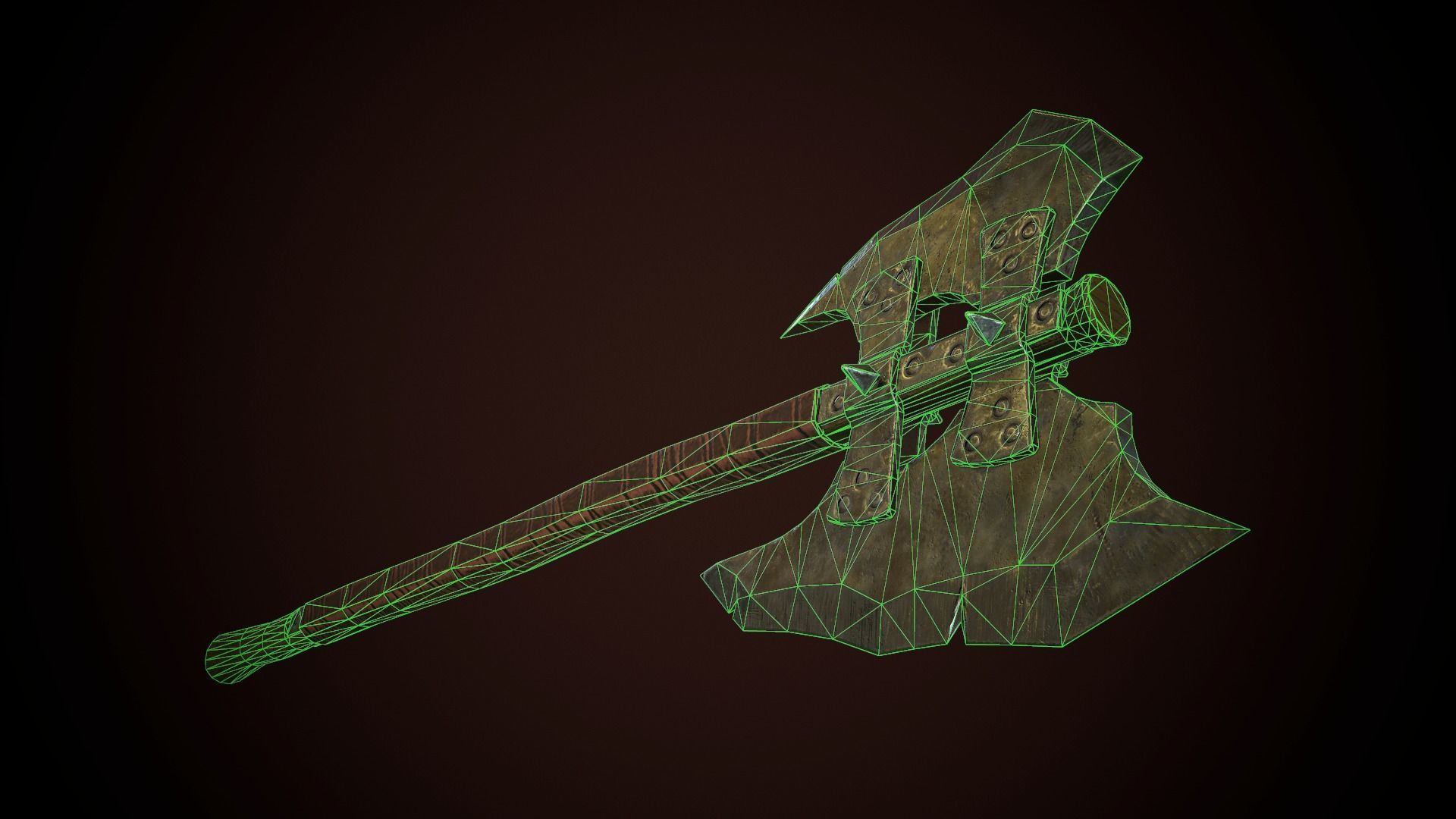 3D model Orcish Axe VR / AR / low-poly | CGTrader