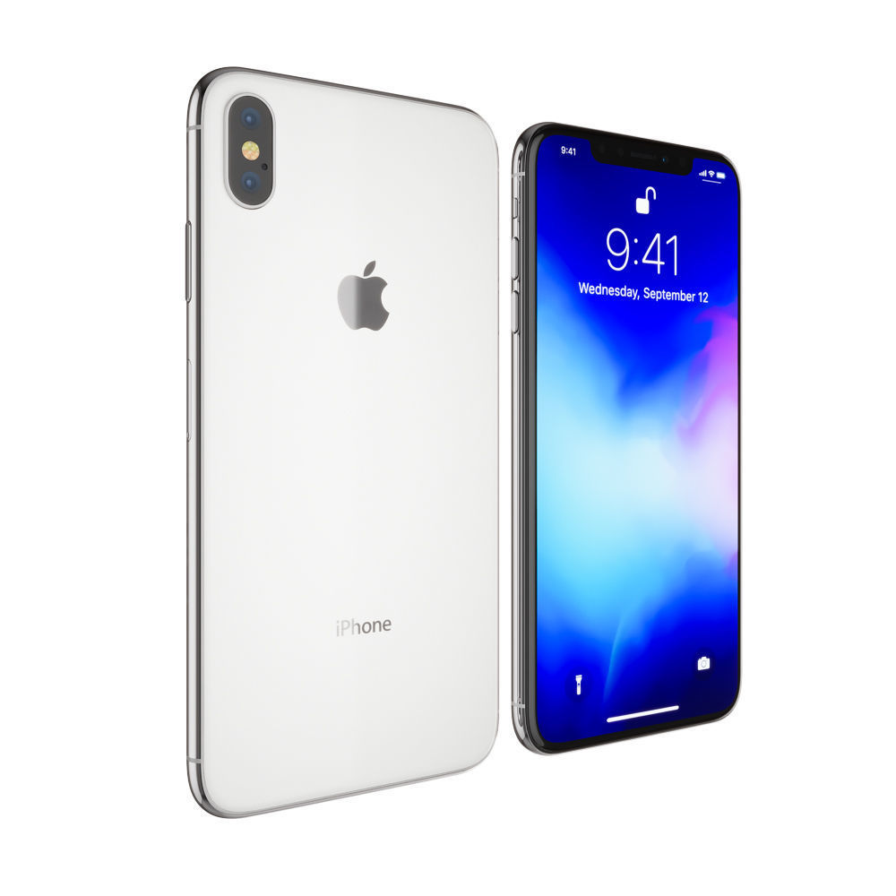 Apple iPhone XS MAX white 3D model CGTrader