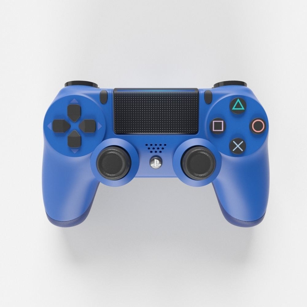 Sony PlayStation 4 DualShock Controller Wave Blue Edition 3D model CGTrader