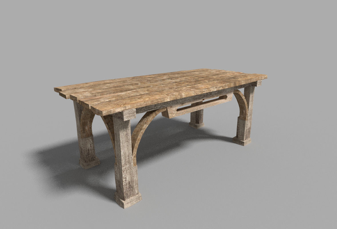 low poly medieval table