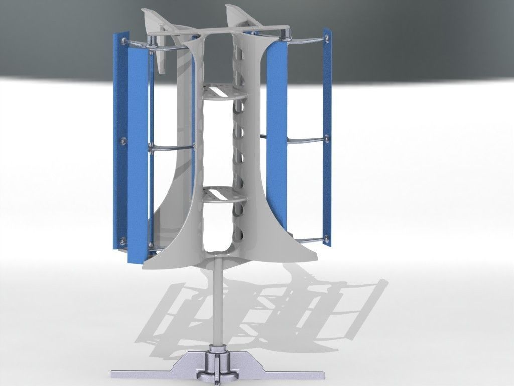 Vertical Axis Wind Turbine VAWT free 3D Model STL | CGTrader.com