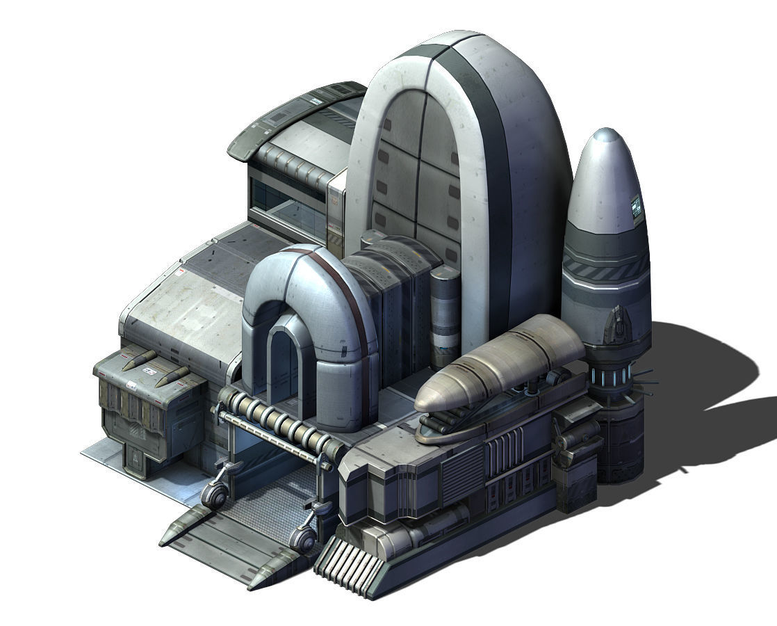 3D model Spaceship Building 01 CGTrader