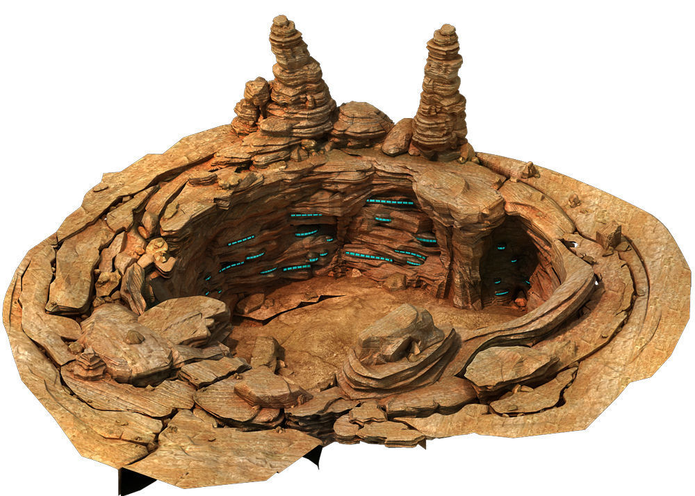 Space Meteor - Great Earth Pit 01 3D model MAX OBJ 3DS FBX