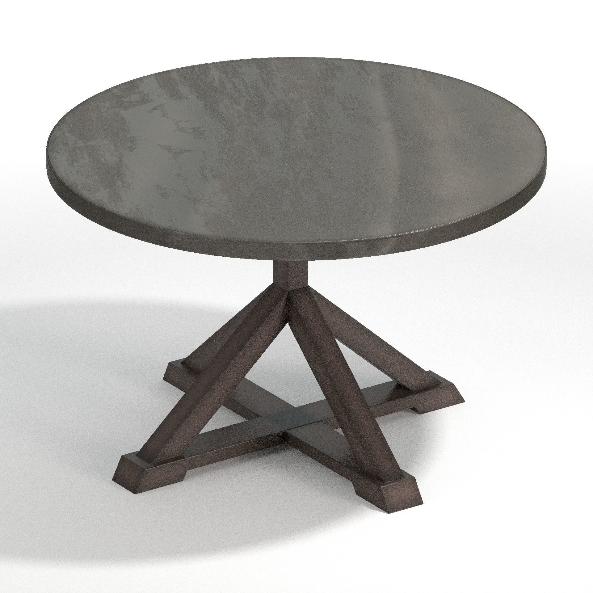 Bernhardt Interiors Stockton Round Metal Dining Table 3D model CGTrader