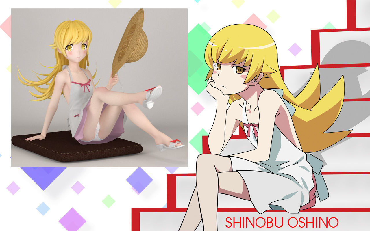 Anime girls collection 3D model_46