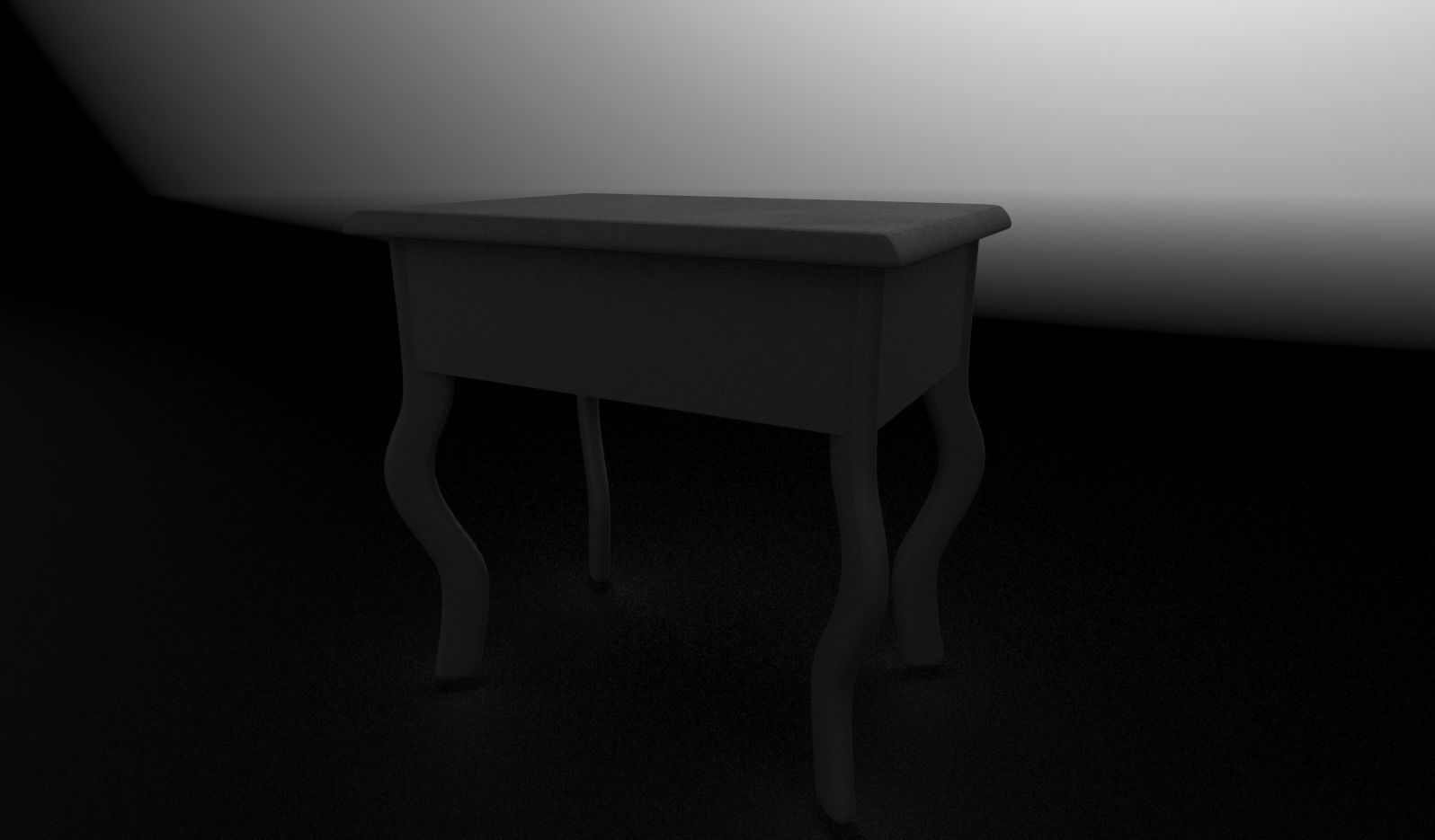 Table Black and White 3D model CGTrader