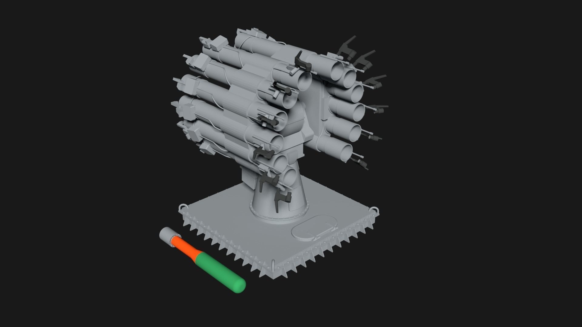 Russian Anti Submarine Launcher RBU-6000 Zapad 3D model | CGTrader