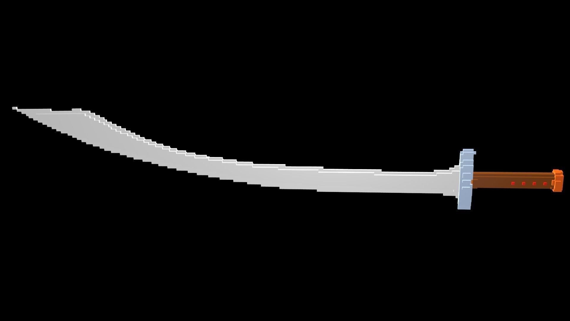 Curved sword voxel