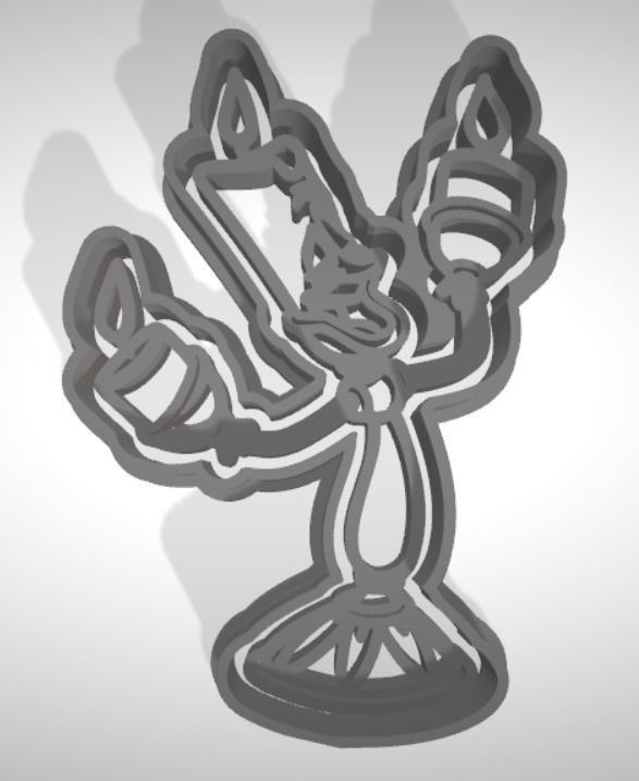 Lumiere cookie cutter with intricate detail