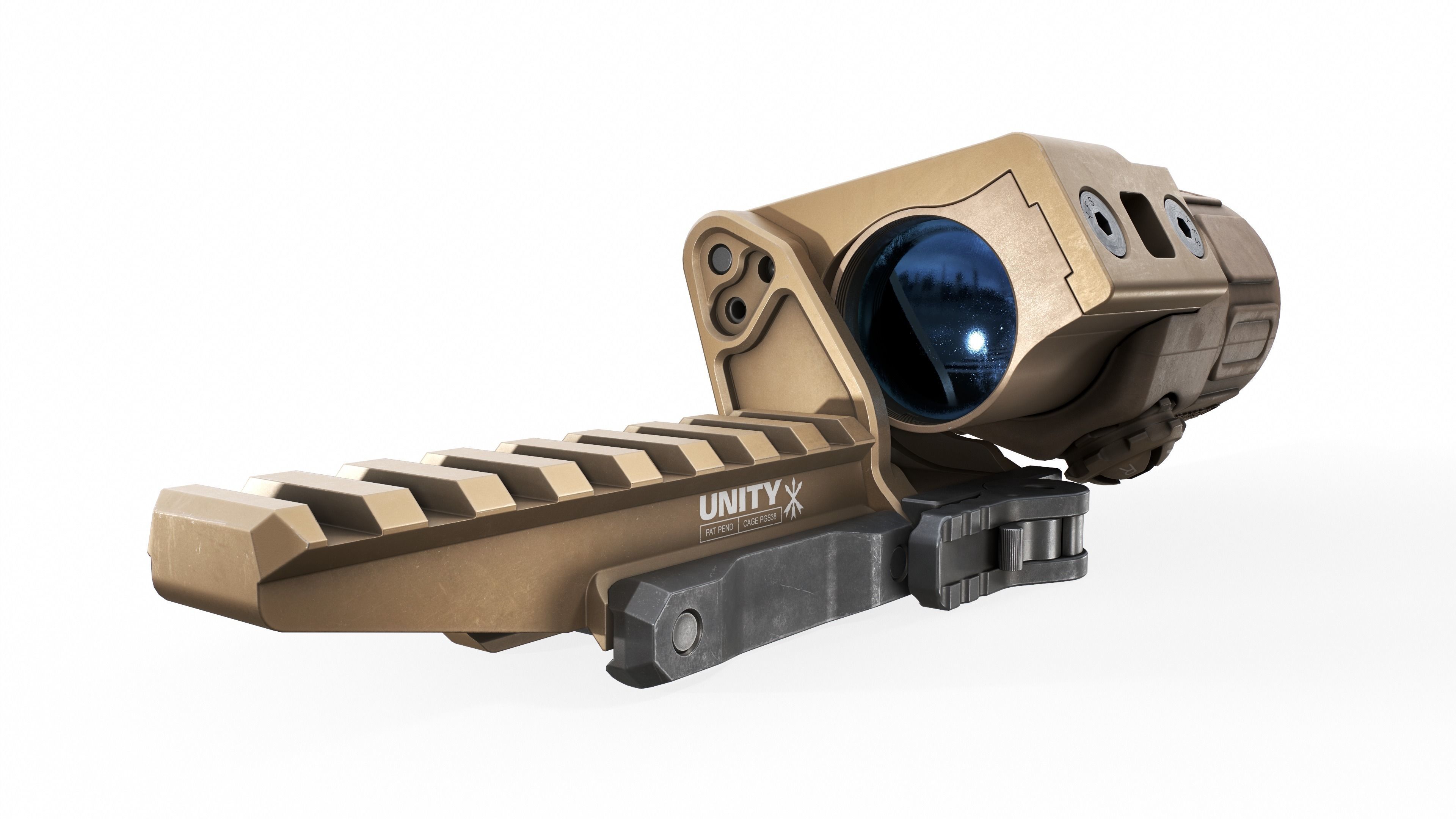 3D model EOTech G33 3x Flip to Side Magnifier VR / AR / lowpoly CGTrader