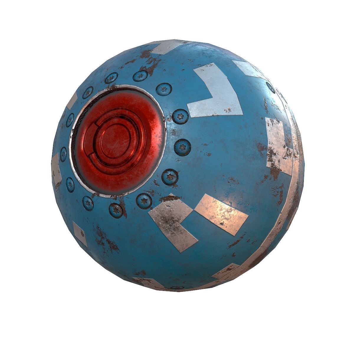 Sci-fi Sphere PBR Low-poly 3D model