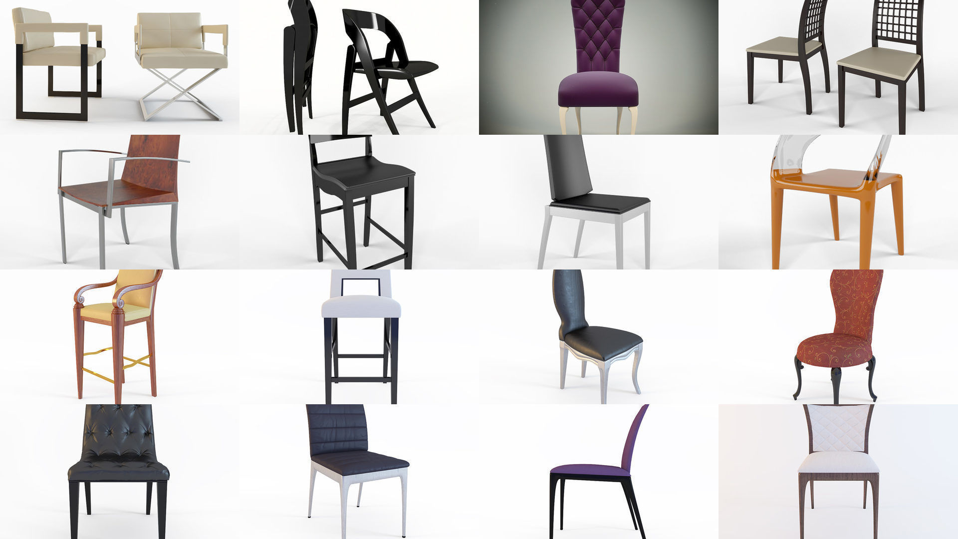 A Collection Different Types Chairs For Your Projects 31 Model CGTrader