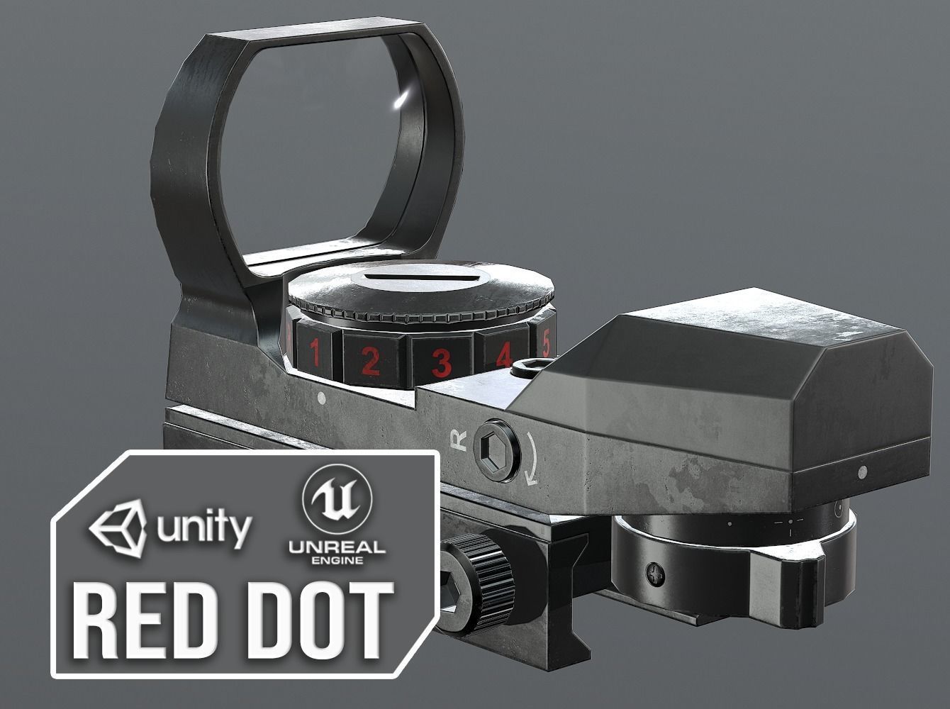 3D model Red Dot Sight CGTrader