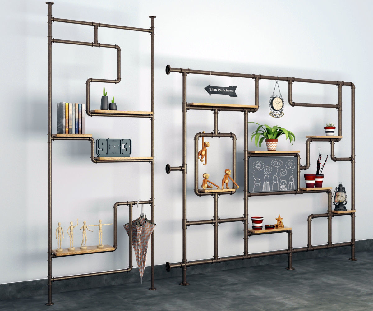 Pipe Wall Shelf Cgtrader Pipe Wall Shelf Model Max Obj Mtl S Fbx C4d Blend 2