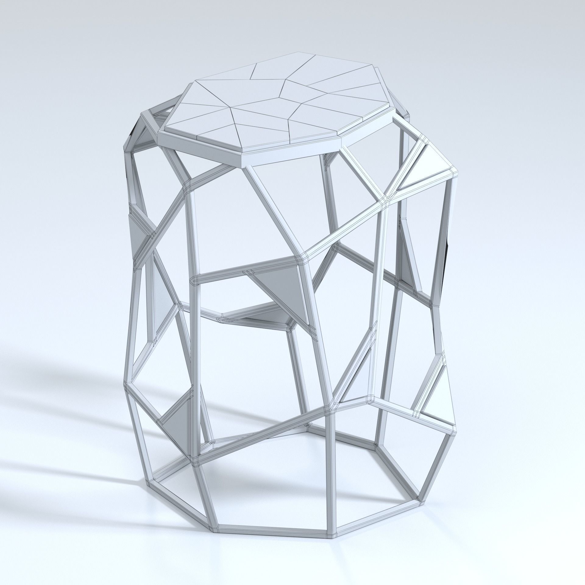 Palecek Giselle Petrified Wood Martini Table 3D model CGTrader