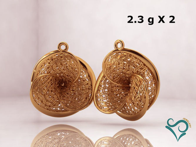 gold earring printable Jewel 3D model 3D printable | CGTrader
