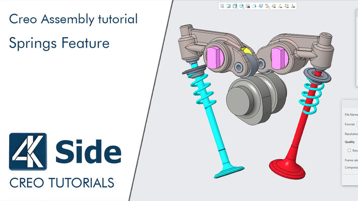Creo Spring Model Springs definition by Creo Parametric