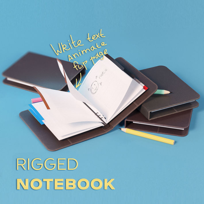 Blender Rigged Notebook Tutorial Text and Page Animation in Blender