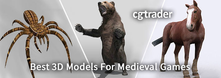 Best 3D Models For Medieval Games. Part 1 - Animals