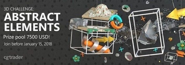 There's still time to enter the 3D Challenge: Abstract Elements and win your share of $6,000 cash + bonuses!