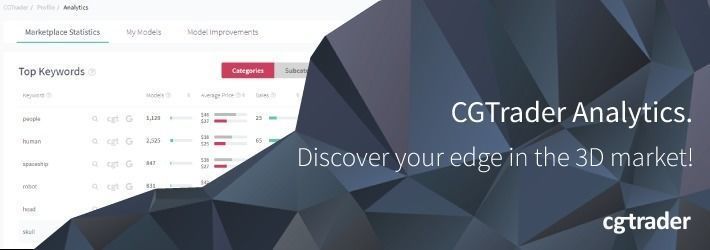 CGTrader introduces the unique Analytics tool for designers