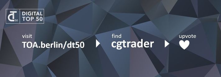 CGTrader is nominated for the Digital Top 50 Awards!